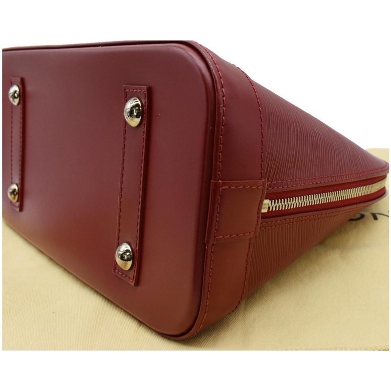 Louis Vuitton Alma MM Epi Leather Satchel Bag Red - Image 6