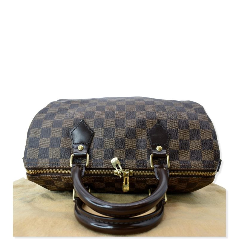 LOUIS VUITTON Speedy 30 Bandouliere Damier Ebene Satchel Bag Brown - Image 2