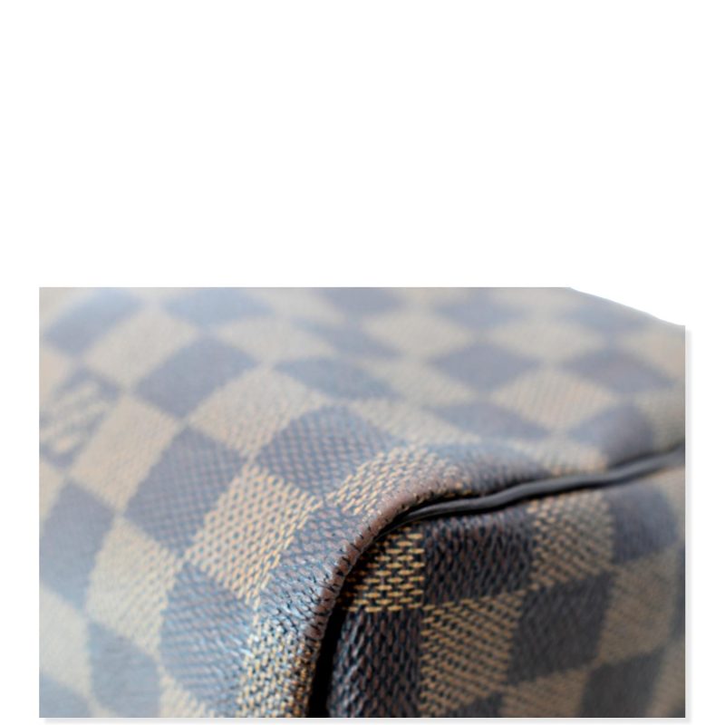 LOUIS VUITTON Speedy 30 Bandouliere Damier Ebene Satchel Bag Brown - Image 4
