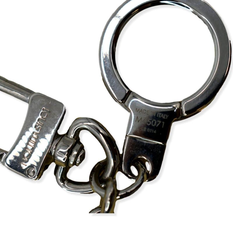 LOUIS VUITTON LV Initiales Key Holder Bag Charm Silver - Image 3