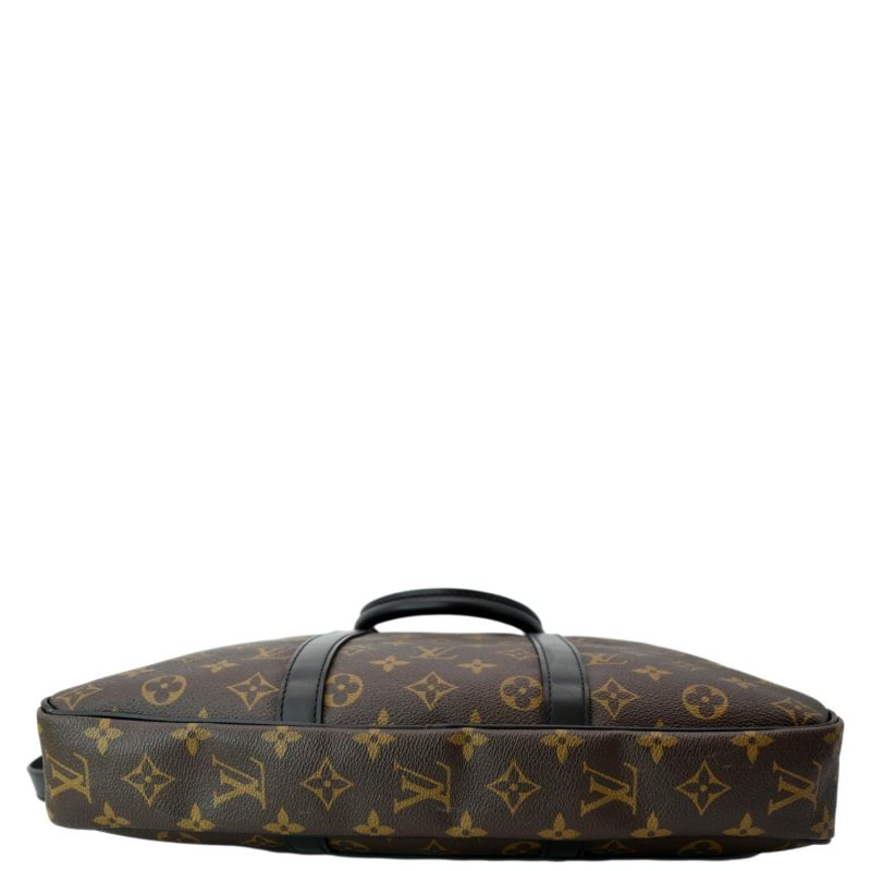 LOUIS VUITTON Porte Documents Voyage Monogram Canvas Briefcase Bag Brown - Image 8