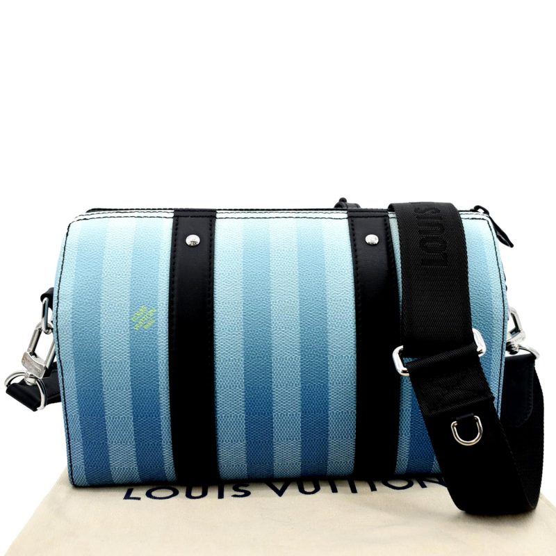 LOUIS VUITTON City Keepall Damier Stripes Shoulder Bag Gradient Blue - Image 2