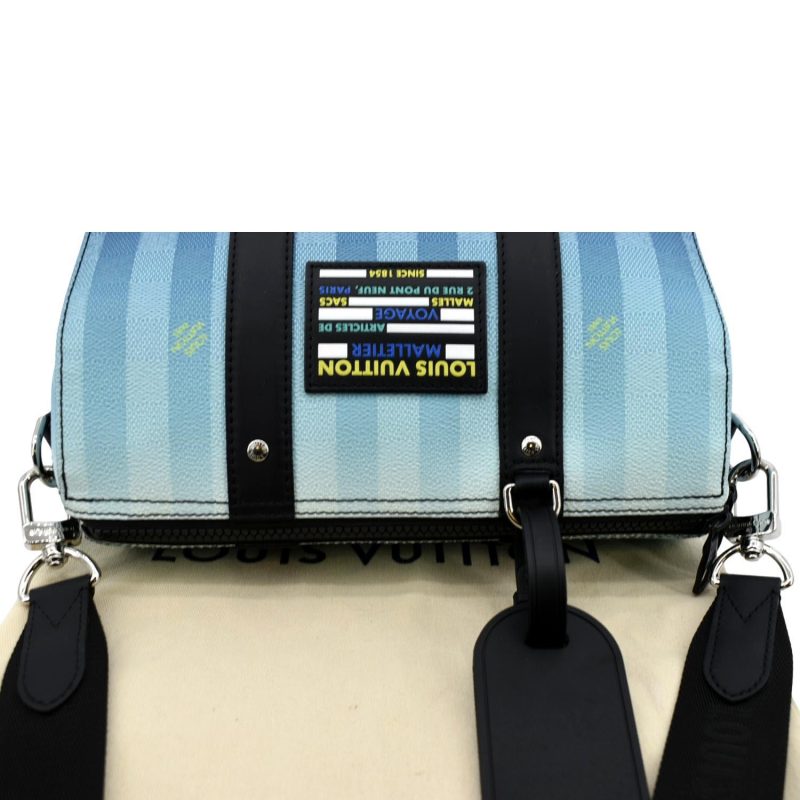 LOUIS VUITTON City Keepall Damier Stripes Shoulder Bag Gradient Blue - Image 3