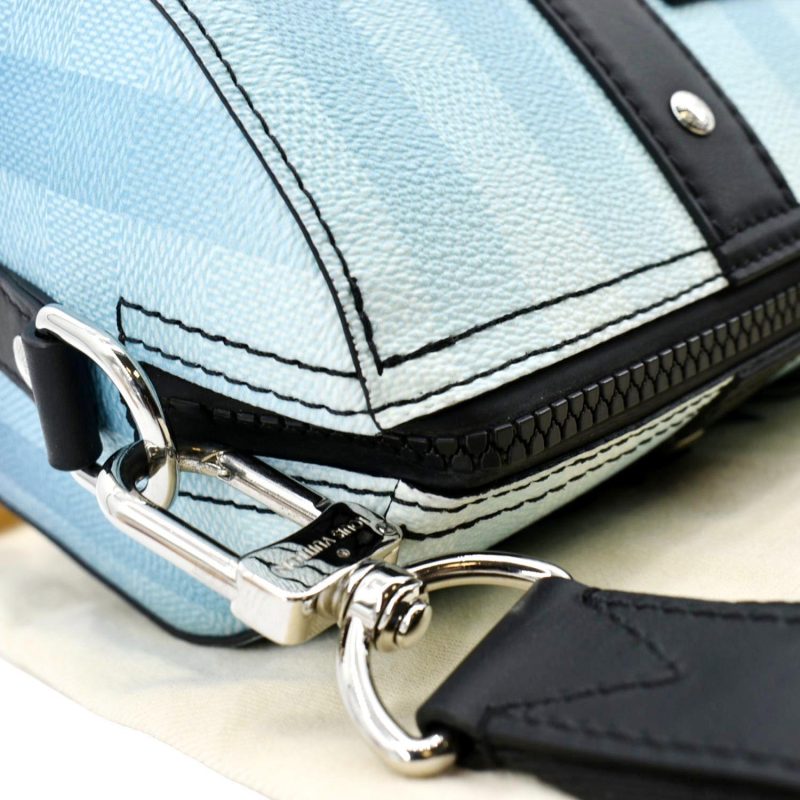 LOUIS VUITTON City Keepall Damier Stripes Shoulder Bag Gradient Blue - Image 7