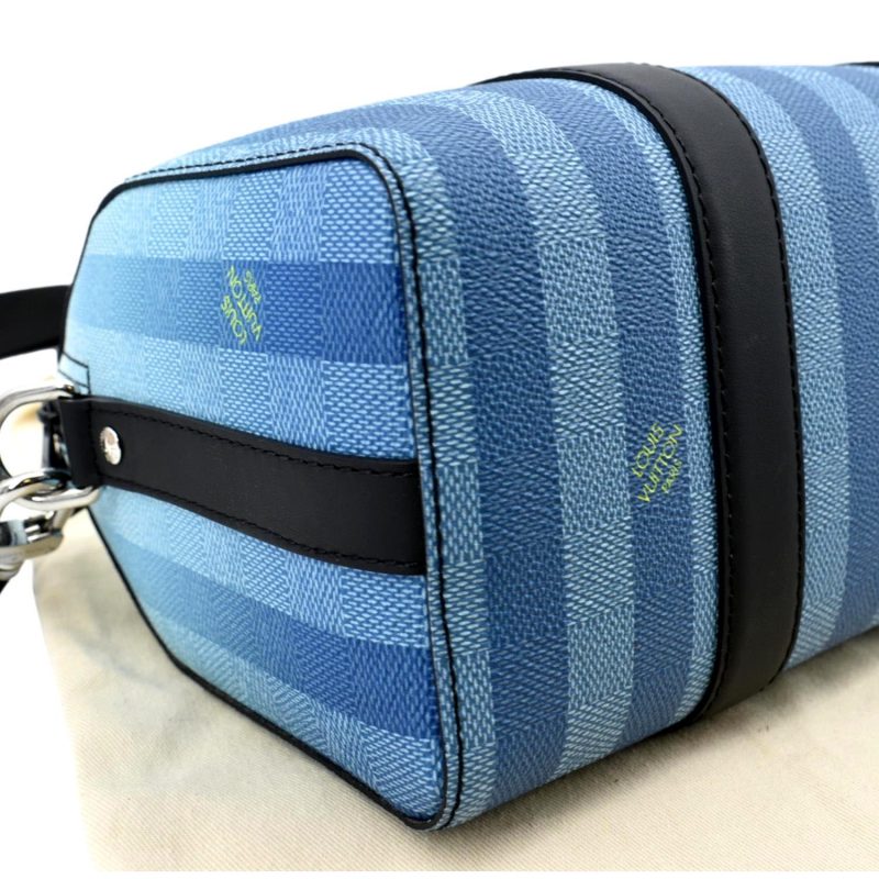LOUIS VUITTON City Keepall Damier Stripes Shoulder Bag Gradient Blue - Image 5