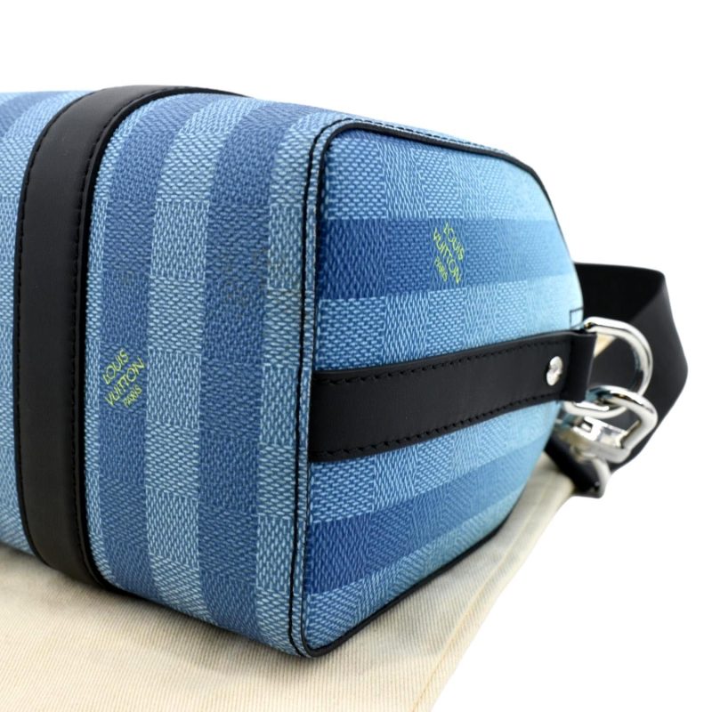 LOUIS VUITTON City Keepall Damier Stripes Shoulder Bag Gradient Blue - Image 6