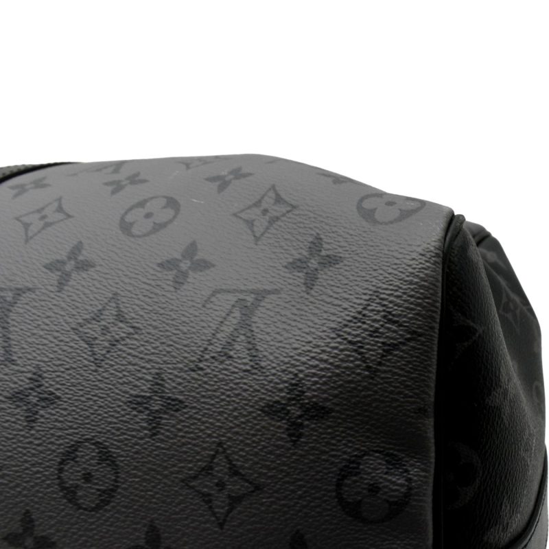 LOUIS VUITTON Keepall 50 Bandouliere Monogram Eclipse Canvas Travel Bag Black - Image 6