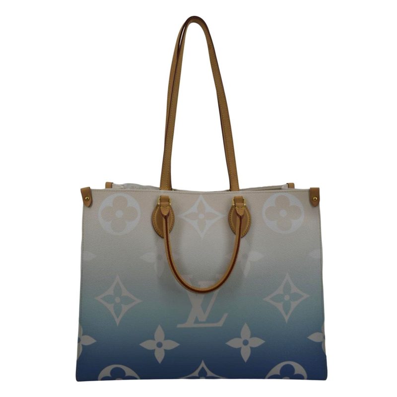 LOUIS VUITTON Pool Onthego GM Monogram Canvas Shoulder Bag Light Blue - Image 2