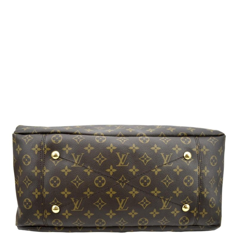 Louis Vuitton Artsy MM Monogram Canvas Hobo Bag Brown - Image 8