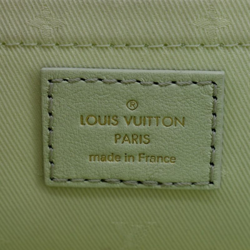 LOUIS VUITTON Alma BB Bubblegram Quilted Leather Satchel Crossbody Bag Green - Image 10