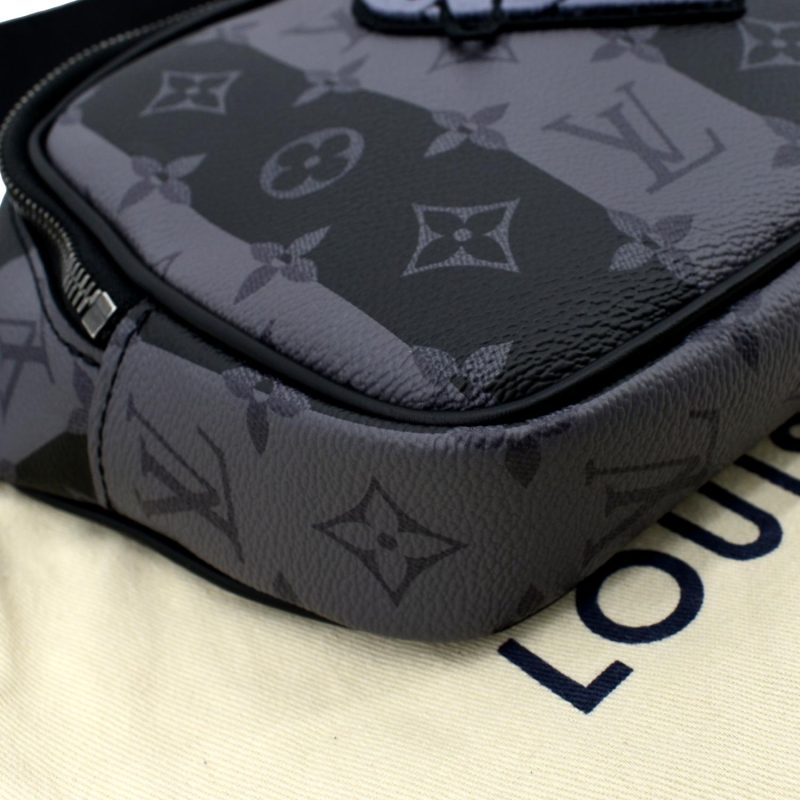LOUIS VUITTON Modular Sling Monogram Eclipse Shoulder Bag Black - Image 8