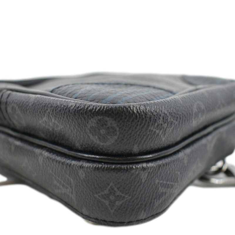 LOUIS VUITTON Avenue Sling Patchwork Monogram Eclipse Crossbody Bag Grey - Image 6