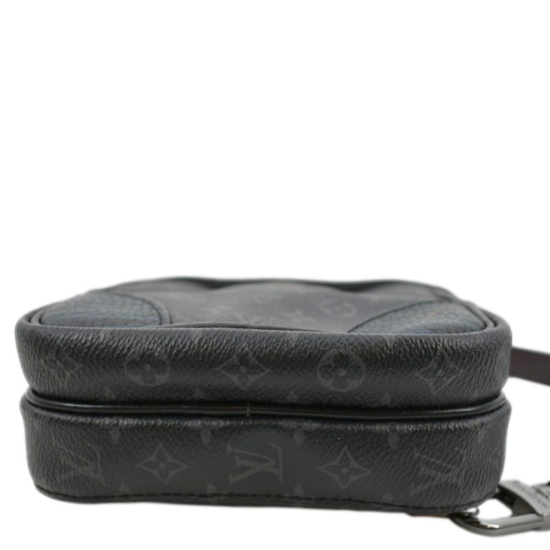 LOUIS VUITTON Avenue Sling Patchwork Monogram Eclipse Crossbody Bag Grey - Image 8