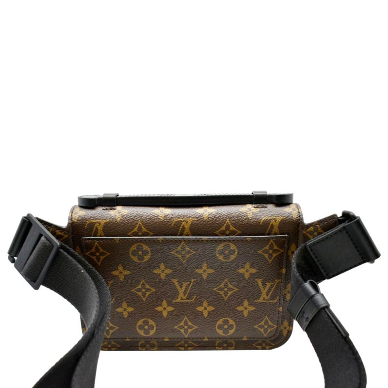 LOUIS VUITTON S-Lock Sling Monogram Macassar Crossbody Bag Brown - Image 3