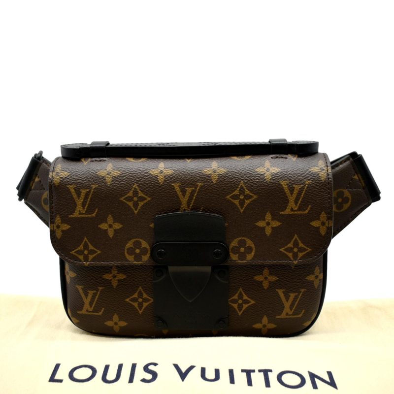 LOUIS VUITTON S-Lock Sling Monogram Macassar Crossbody Bag Brown - Image 2
