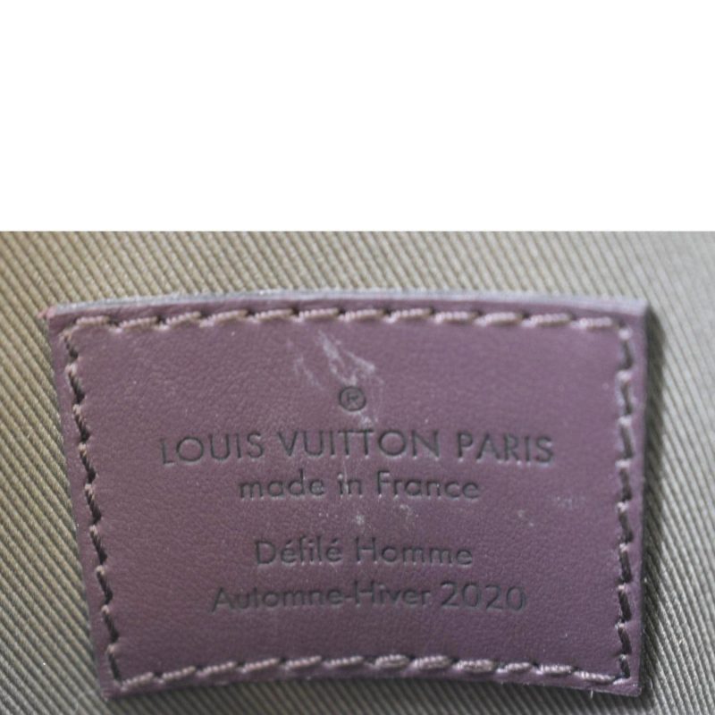 LOUIS VUITTON Avenue Sling Patchwork Monogram Eclipse Crossbody Bag Grey - Image 10