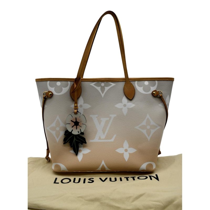 LOUIS VUITTON Neverfull MM By The Pool Monogram Giant Tote Bag Brume - Image 2