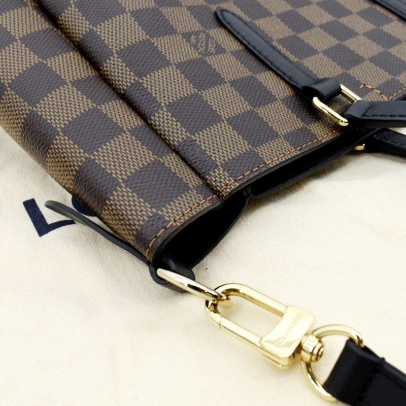 LOUIS VUITTON Belmont Damier Ebene Shoulder Bag Brown - Image 3