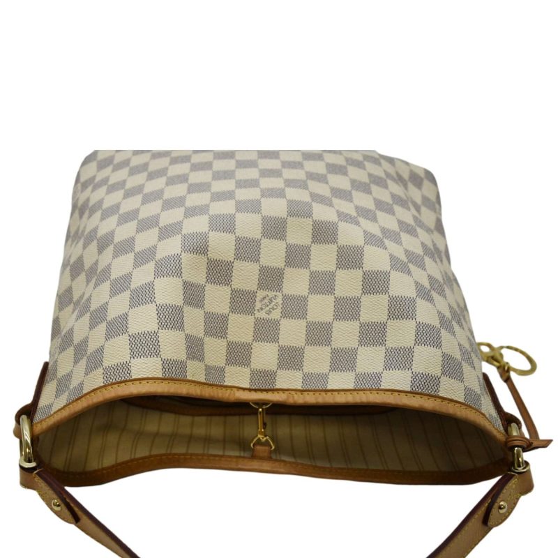 LOUIS VUITTON Delightful PM Damier Azur Hobo Bag White - Image 3
