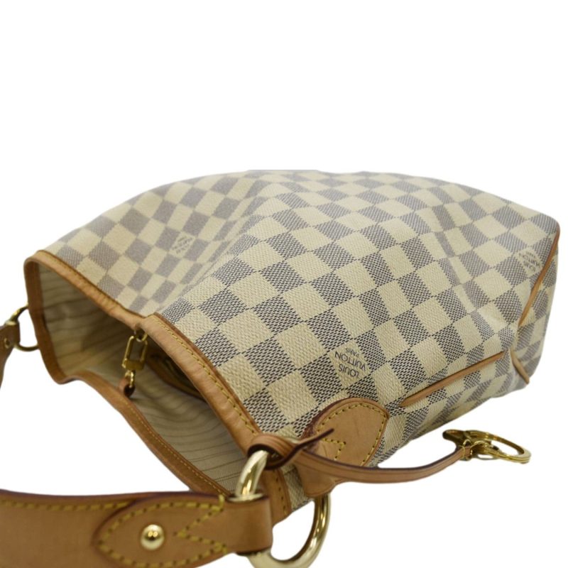 LOUIS VUITTON Delightful PM Damier Azur Hobo Bag White - Image 4