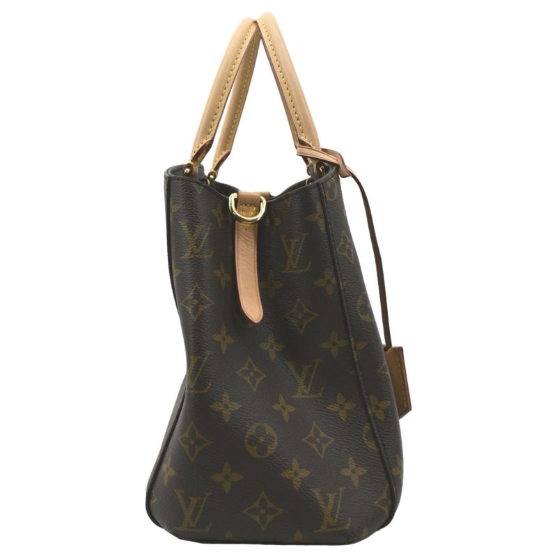 LOUIS VUITTON Montaigne MM Monogram Canvas Shoulder Bag Brown - Image 3