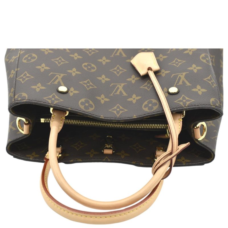 LOUIS VUITTON Montaigne MM Monogram Canvas Shoulder Bag Brown - Image 5