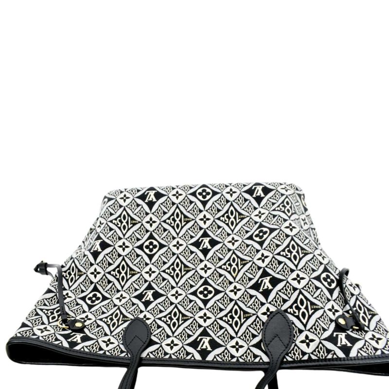 Louis Vuitton Since 1854 Neverfull MM Jacquard Shoulder Bag Grey - Image 3