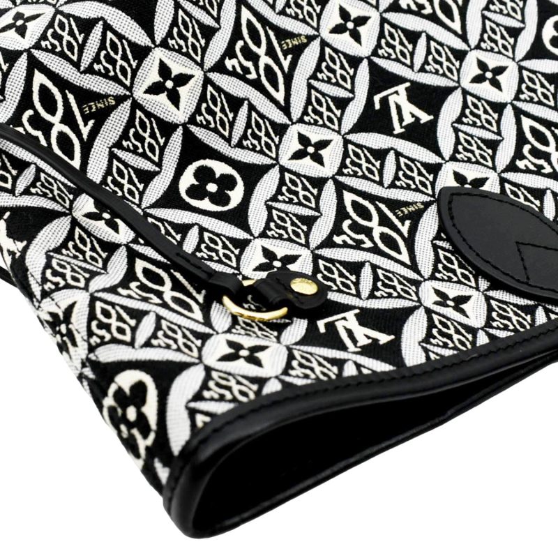 Louis Vuitton Since 1854 Neverfull MM Jacquard Shoulder Bag Grey - Image 4