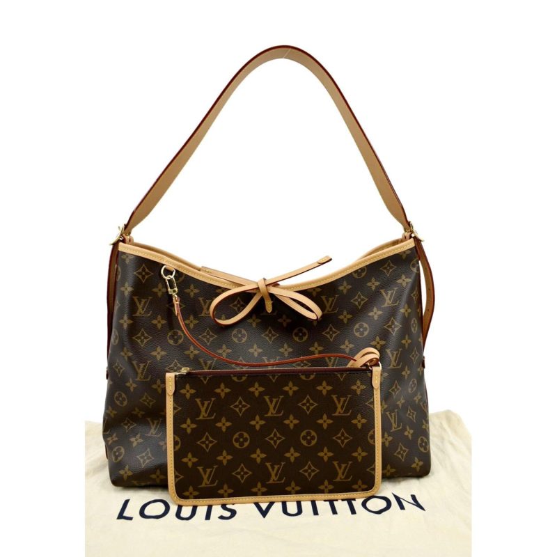 LOUIS VUITTON Carryall MM Monogram Canvas Shoulder Bag Brown - Image 2