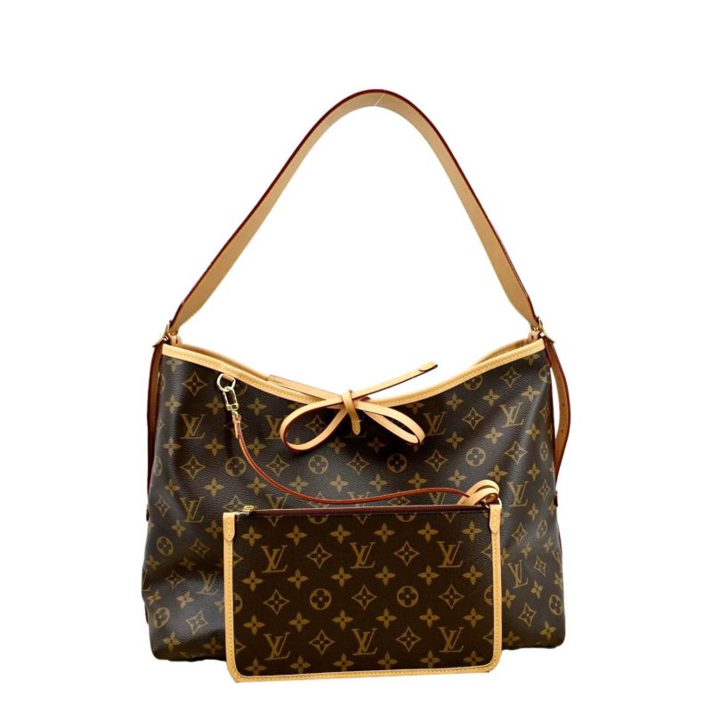 LOUIS VUITTON Carryall MM Monogram Canvas Shoulder Bag Brown - Image 12