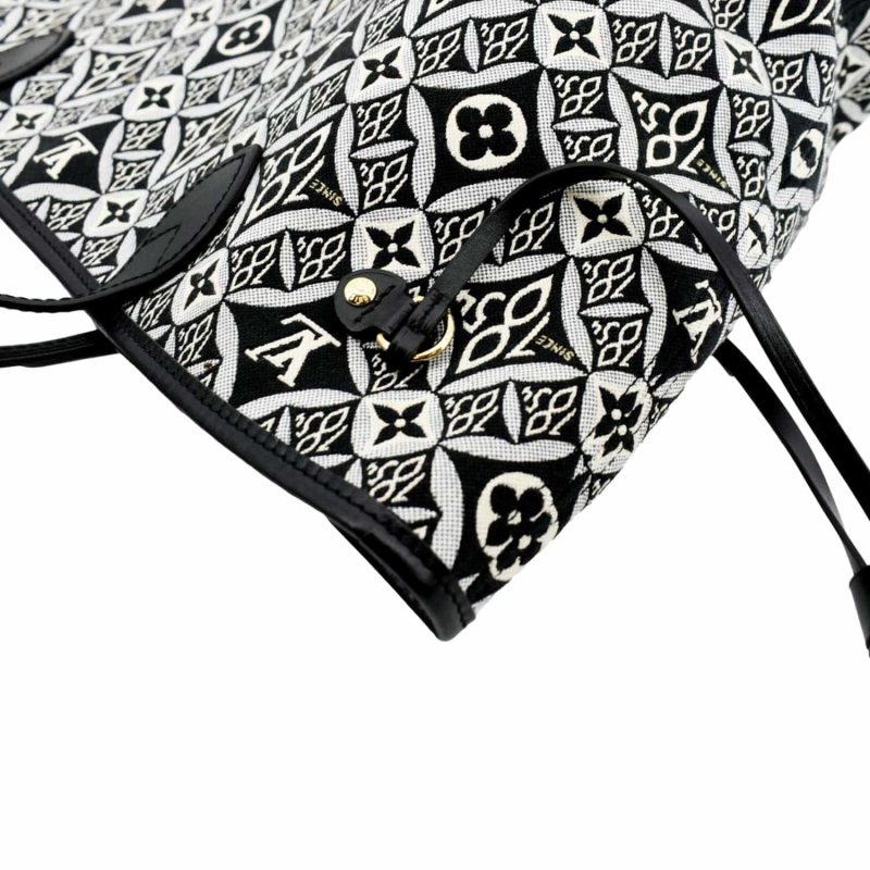 Louis Vuitton Since 1854 Neverfull MM Jacquard Shoulder Bag Grey - Image 5