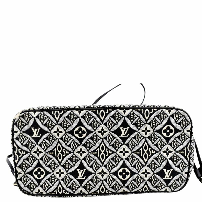 Louis Vuitton Since 1854 Neverfull MM Jacquard Shoulder Bag Grey - Image 8