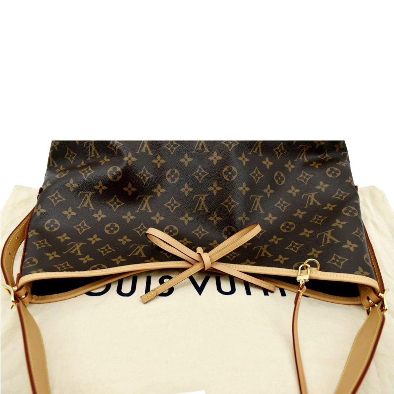 LOUIS VUITTON Carryall MM Monogram Canvas Shoulder Bag Brown - Image 4