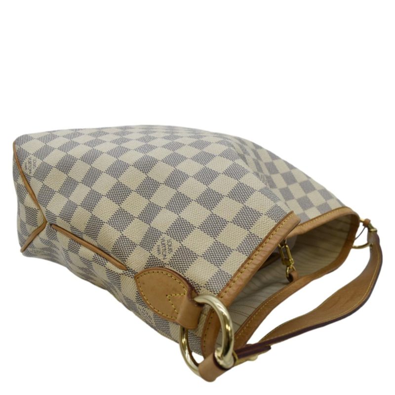 LOUIS VUITTON Delightful PM Damier Azur Hobo Bag White - Image 5