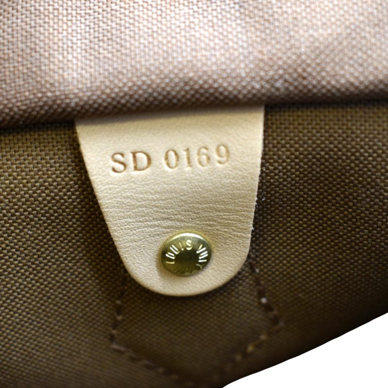 Louis Vuitton Speedy 30 Monogram Canvas Satchel Bag Brown - Image 11
