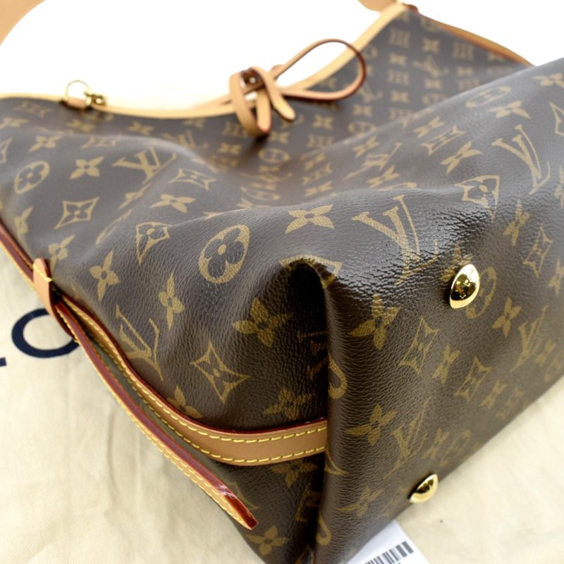 LOUIS VUITTON Carryall MM Monogram Canvas Shoulder Bag Brown - Image 7
