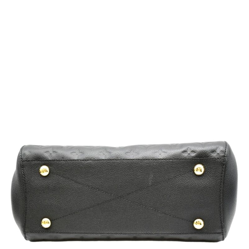 LOUIS VUITTON Montaigne MM Monogram Empreinte Satchel Bag Black - Image 9