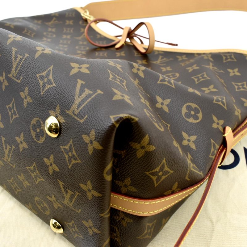 LOUIS VUITTON Carryall MM Monogram Canvas Shoulder Bag Brown - Image 9