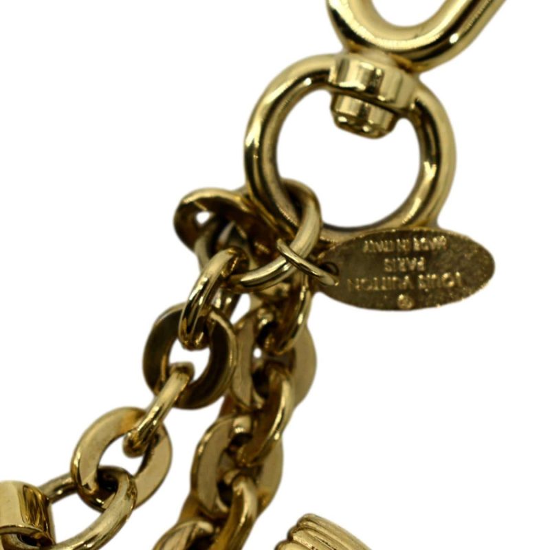 LOUIS VUITTON Tassel Pebbled Leather Bag Charm Blue - Image 3