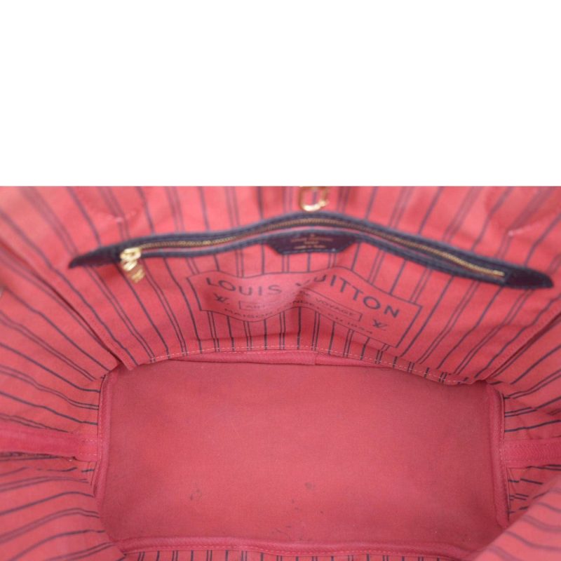 LOUIS VUITTON Neverfull Karakoram MM Damier Ebene Tote Shoulder Bag Red - Image 8