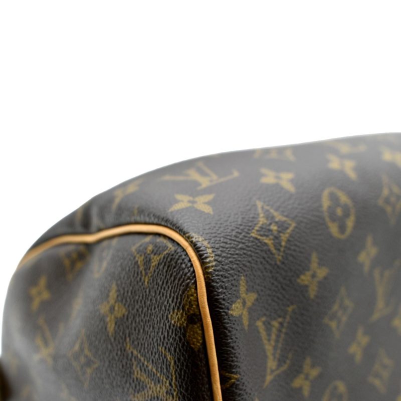 Louis Vuitton Speedy 30 Monogram Canvas Satchel Bag Brown - Image 4