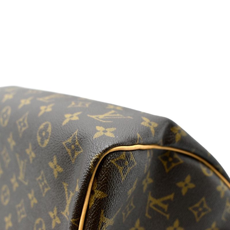 Louis Vuitton Speedy 30 Monogram Canvas Satchel Bag Brown - Image 5