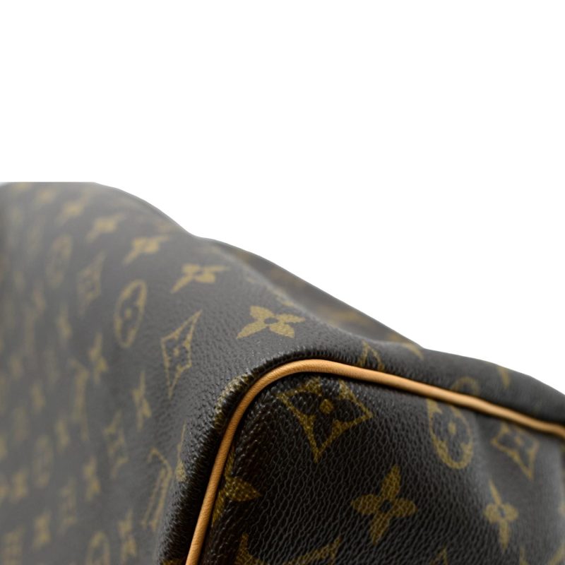 Louis Vuitton Speedy 30 Monogram Canvas Satchel Bag Brown - Image 6