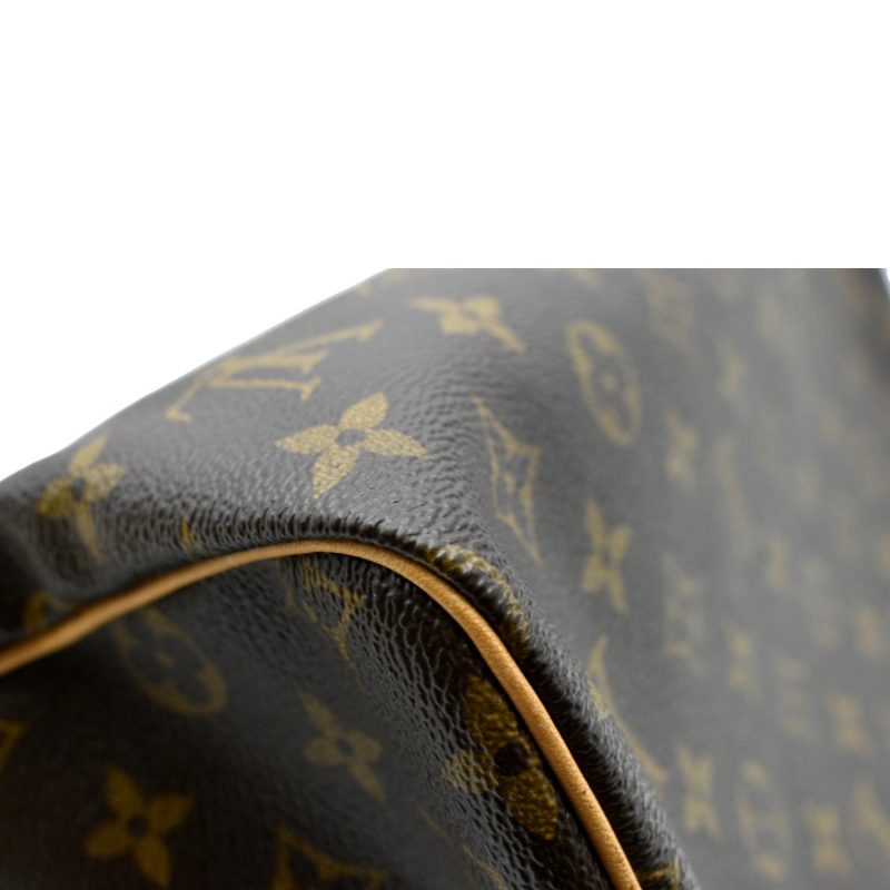 Louis Vuitton Speedy 30 Monogram Canvas Satchel Bag Brown - Image 7