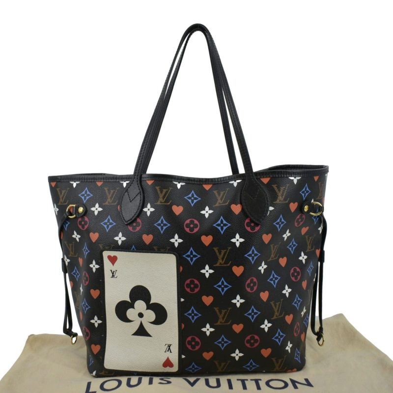 LOUIS VUITTON Game On Neverfull MM Monogram Canvas Tote Bag Black - Image 2