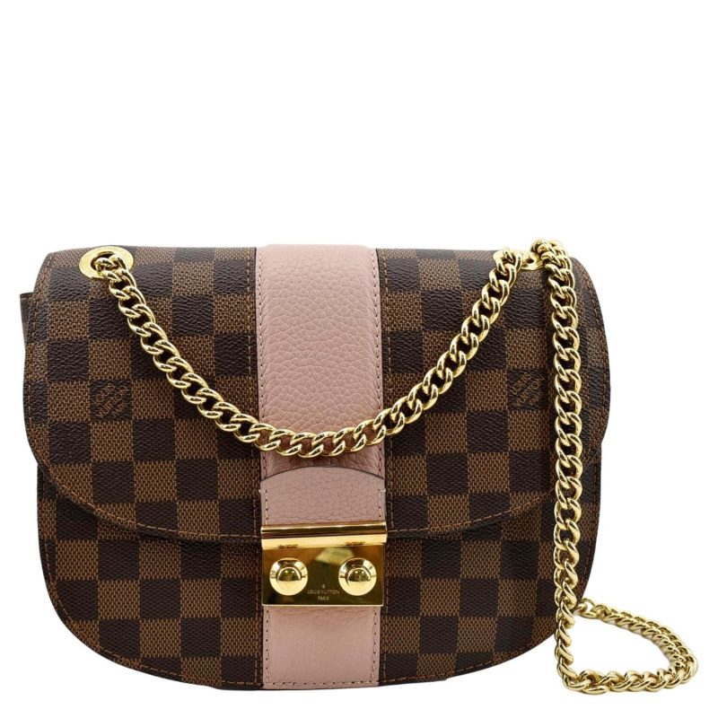 Louis Vuitton Wight Damier Ebene Shoulder Crossbody Bag Magnolia - Image 14