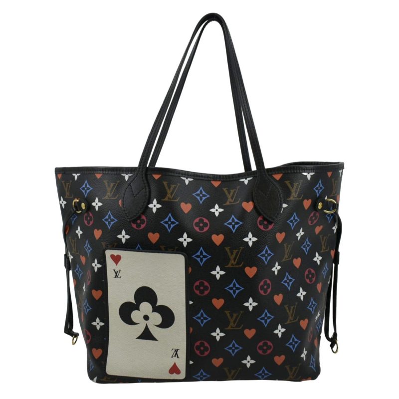 LOUIS VUITTON Game On Neverfull MM Monogram Canvas Tote Bag Black - Image 13