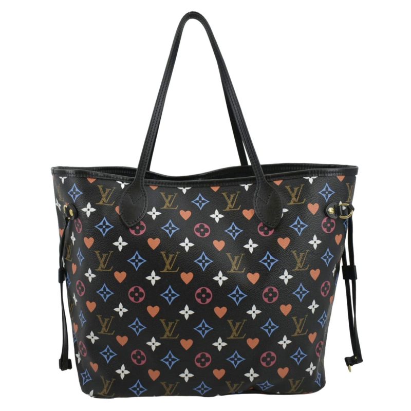 LOUIS VUITTON Game On Neverfull MM Monogram Canvas Tote Bag Black - Image 3