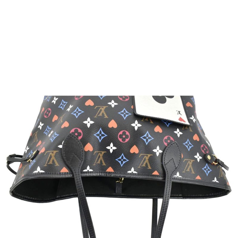 LOUIS VUITTON Game On Neverfull MM Monogram Canvas Tote Bag Black - Image 4
