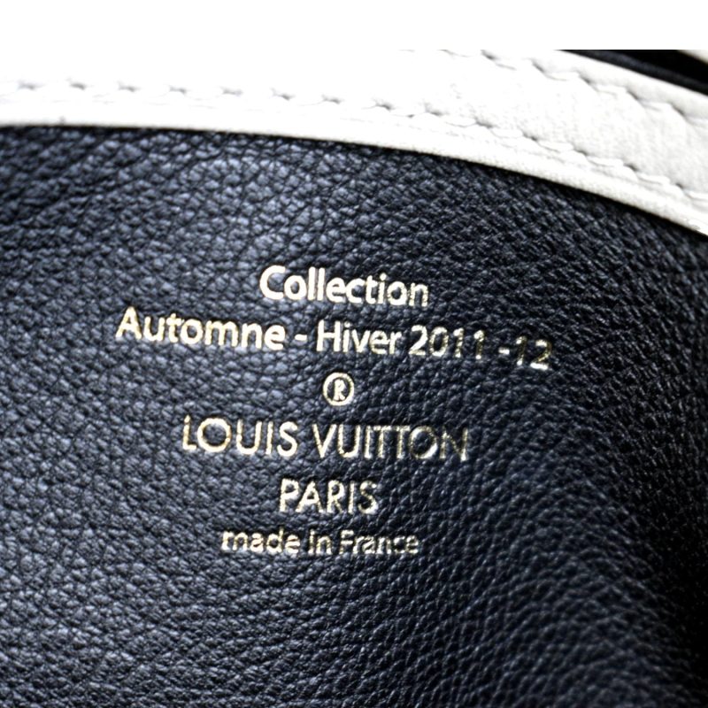 LOUIS VUITTON Lockit Cuir Obsession Leather Satchel Bag Grey - Image 10